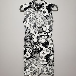 Black and White Floral Dress